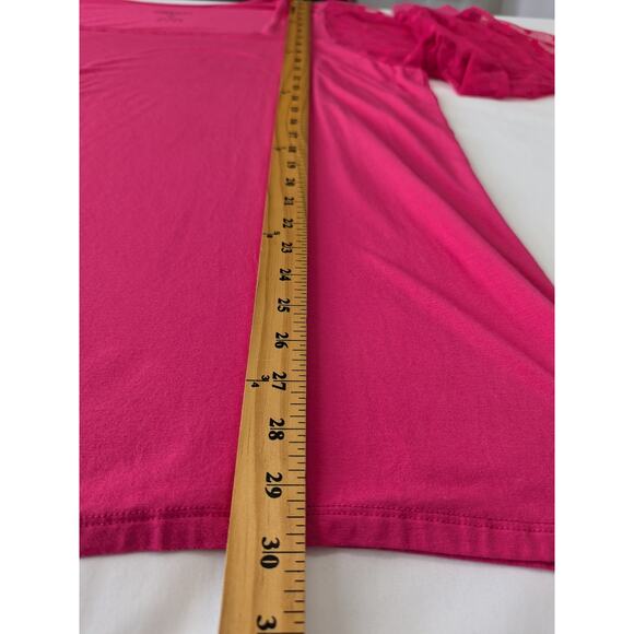 Torrid Super Soft Knit Pink Sheer Polka-dot‎ Long Sleeves Sz 4X Soft Lightweight - Picture 9 of 9